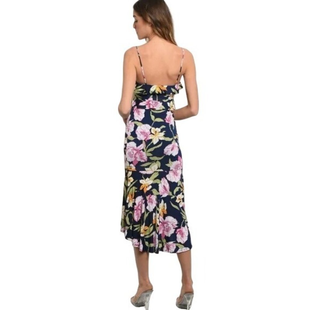 Harmony In Nature - 2 Piece Floral Midi Skirt and Tank Set - Small - Picture 2 of 5